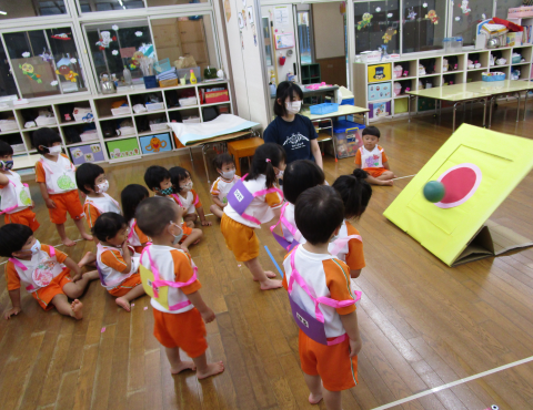 明石 保育園 ボール遊び