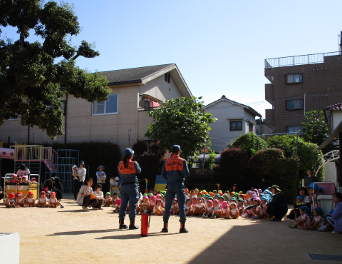 明石　保育園　消防訓練