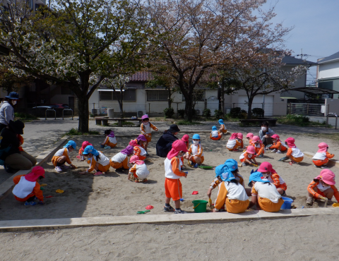 明石 保育園 砂場