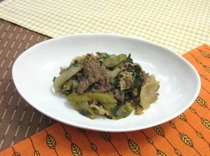 牛肉と玉葱のオイスターソース201018