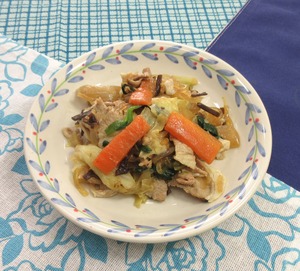 豚肉の生姜醤油炒め210110
