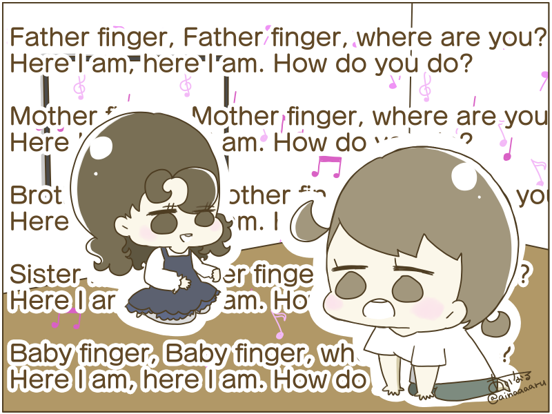 家庭でできる英語 英語の歌 The Finger Family をずっと口ずさんでみた ママも０から英語を学ぶ 2 ぴぷめわん家族 年子男女の子育ては大変 時短アイテムでガンガン手抜き