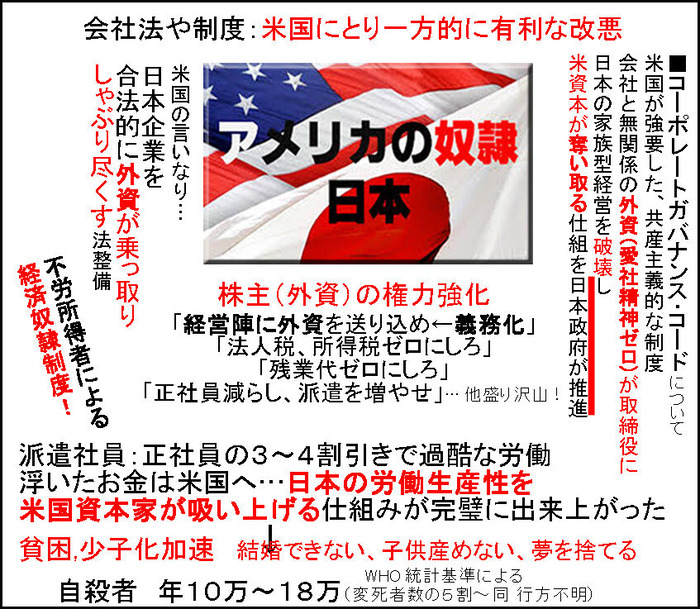会社法 アメリカの奴隷日本 コーポレートガバナンス・コード