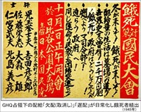 餓死対策国民大会 ビラ