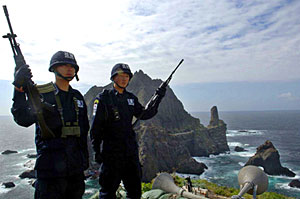 竹島の韓国軍
