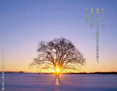 真理に従えば力がある