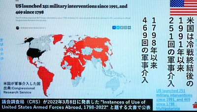 1798年以来469回の軍事介入