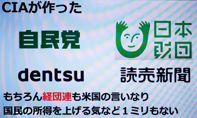 CIAがつくった　自民党　日本財団　電通　読売新聞