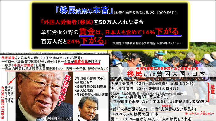 移民政策の本音 低賃金化 経団連 経済企画庁論文5