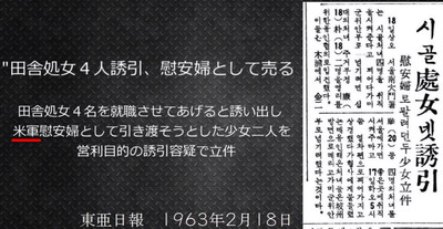 慰安婦誘拐事件　東亜日報
