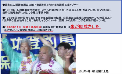 尖閣上陸の団体は米が結成させた