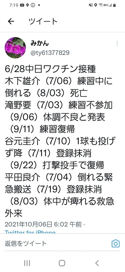 中日ワクチン接種経過