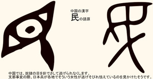 中国の漢字 民の語源