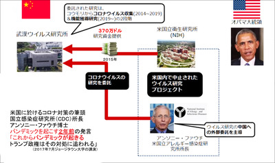 米ファウチ博士、中国武漢のウイルス研究所に資金援助