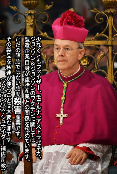 アタナシウス・シュナイダー補佐司教 ワクチンは胎児殺害産業