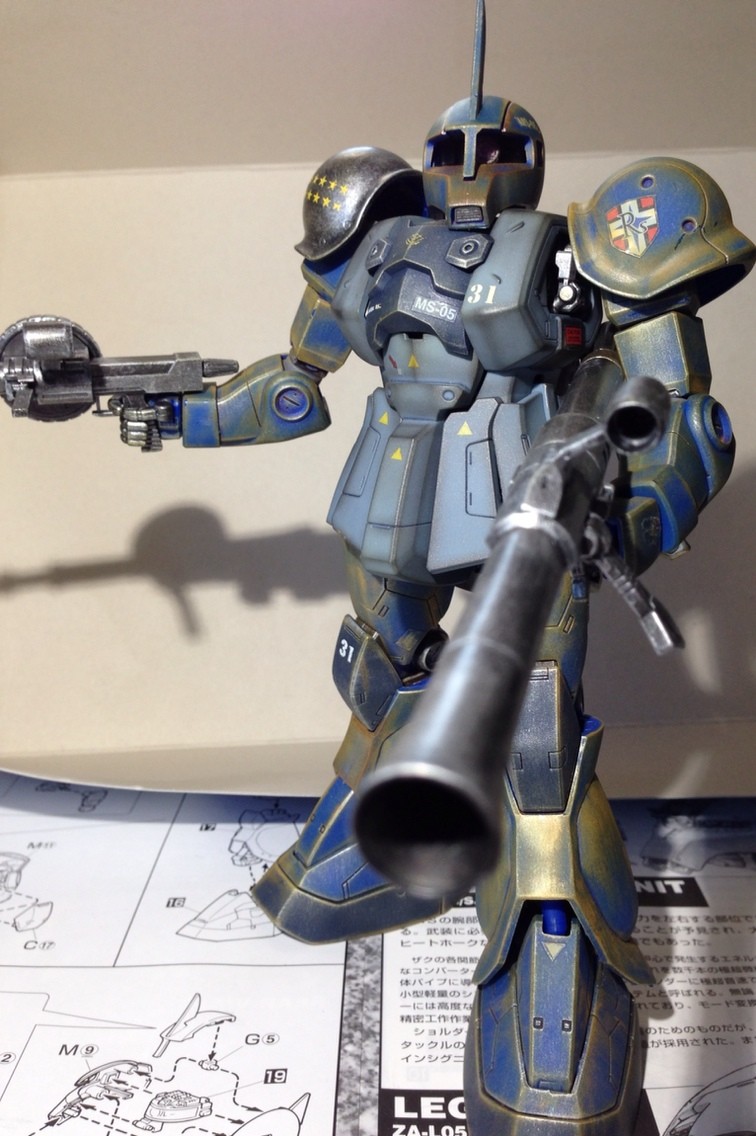 MG 1/100 MS-05B ザクI ランバラル専用機 : ガンプラ超簡単製作とか
