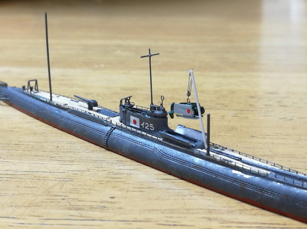 1/144スケール　伊号潜水艦（巡潜乙型）完成品 アオシマの新製品、巡潜乙型・伊19をレビュウする: 前篇 - 燕雀洞