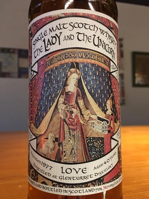グレンタレット　1977　40年　レディ＆ユニコーン　貴婦人と一角獣　700ml グレンタレット 1977 40年 レディ＆ユニコーン 貴婦人と一角獣
