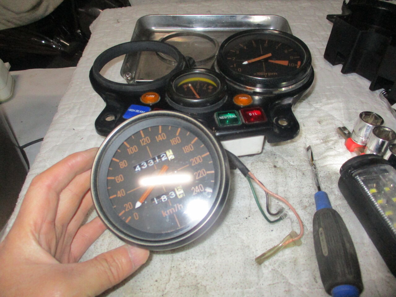 ホンダ CBX1000 78-82　MPH スピードメーター＋タコメーターセット ホンダ CBX1000 78-82 MPH スピードメーター＋タコメーター