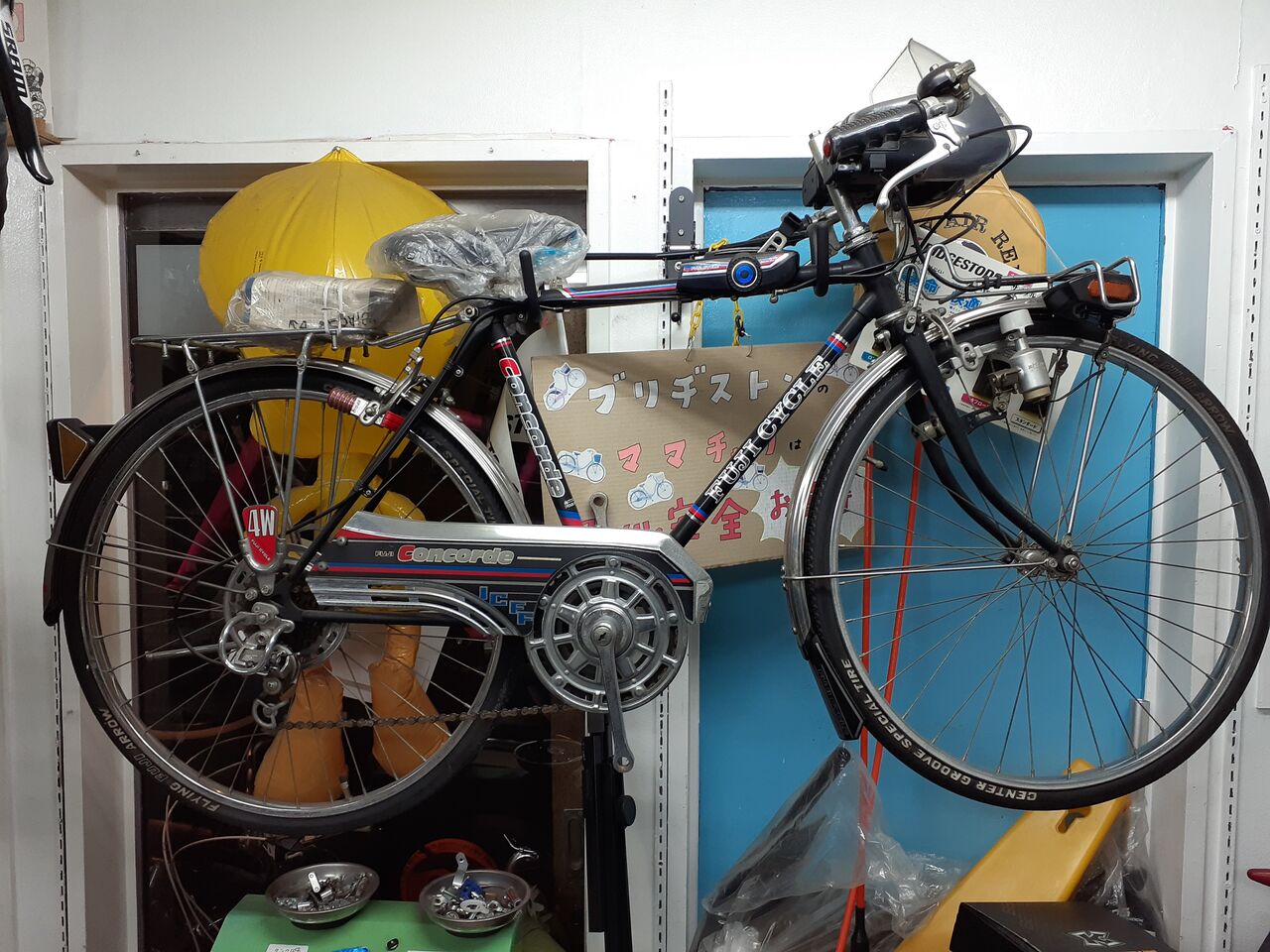 超格安価格 稀少 フラッシャー自転車 ツノダ自転車販売員用ジャケット 新品 パーツ