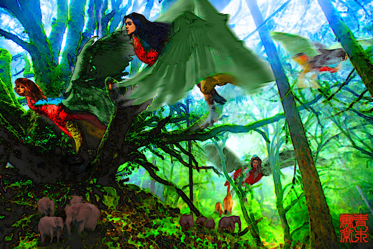 鳥たちの舞う森 それは 出現する 空に浮かぶ何か 草むらにたたずむ何か 無常式