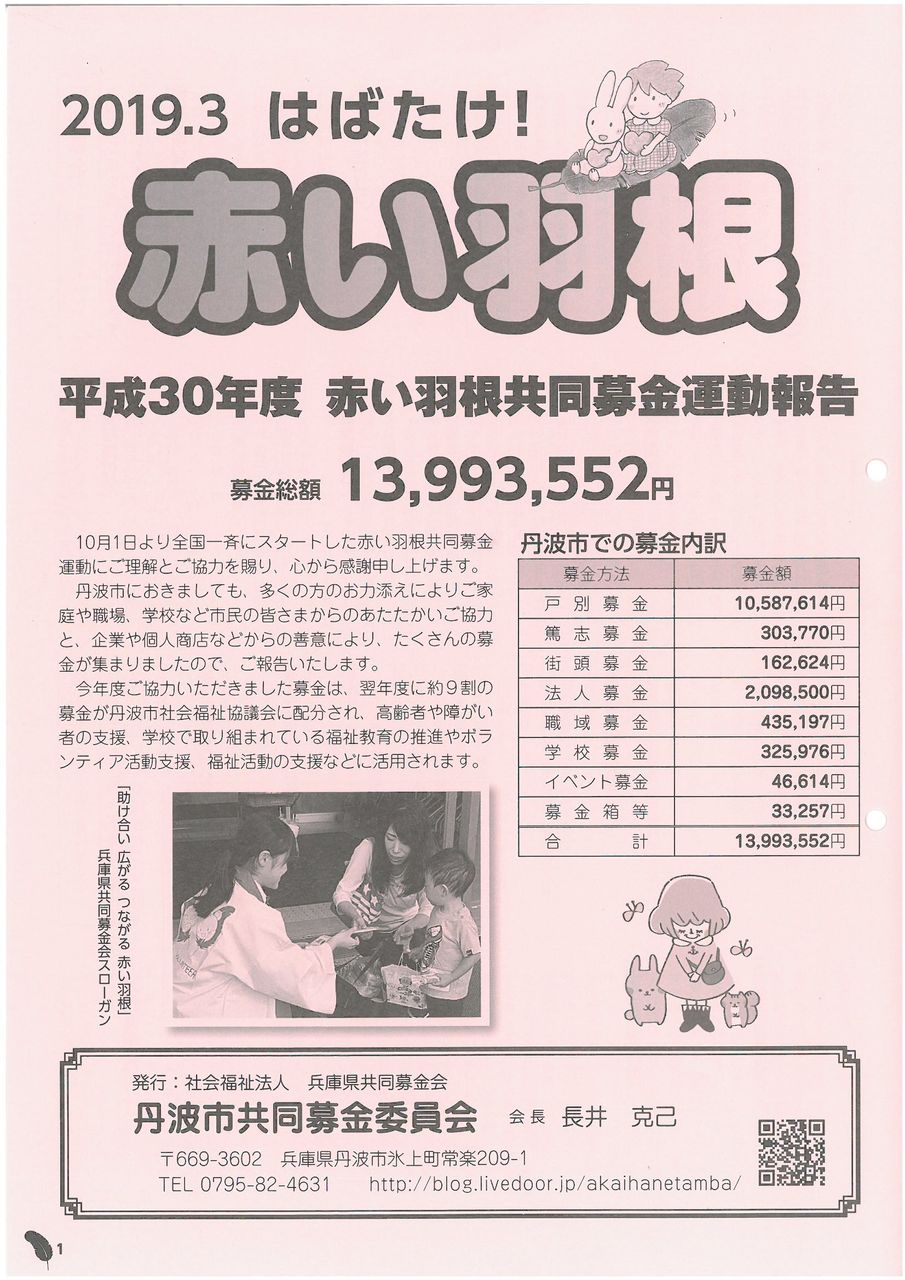 広報紙 はばたけ 赤い羽根19 3月号を発行しました はばたけ 赤い羽根