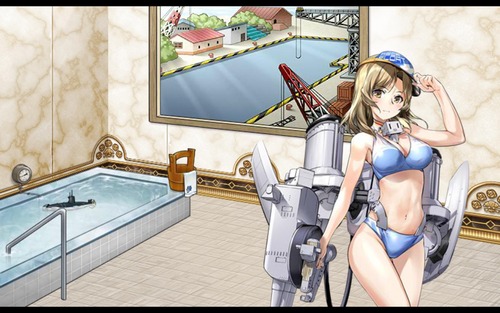 艦これ 今ごろ気づいたんだけど水着ヒューストンてステキじゃない ガルパンプラス艦これラブライフ