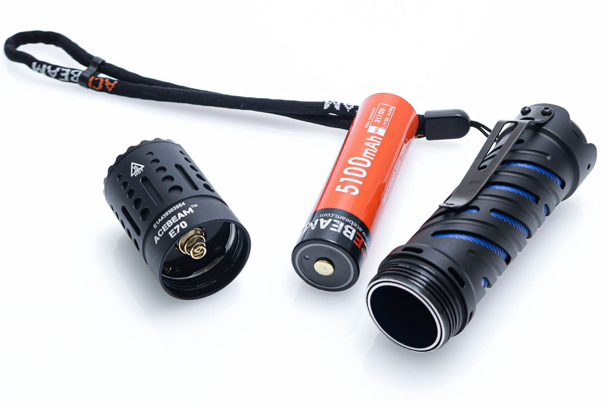 驚きの大光量4600lm!21700電池搭載のEDCライト! ACEBEAM E70 驚きの大光量4600lm!21700電池搭載のEDCライト! ACEBEAM E70