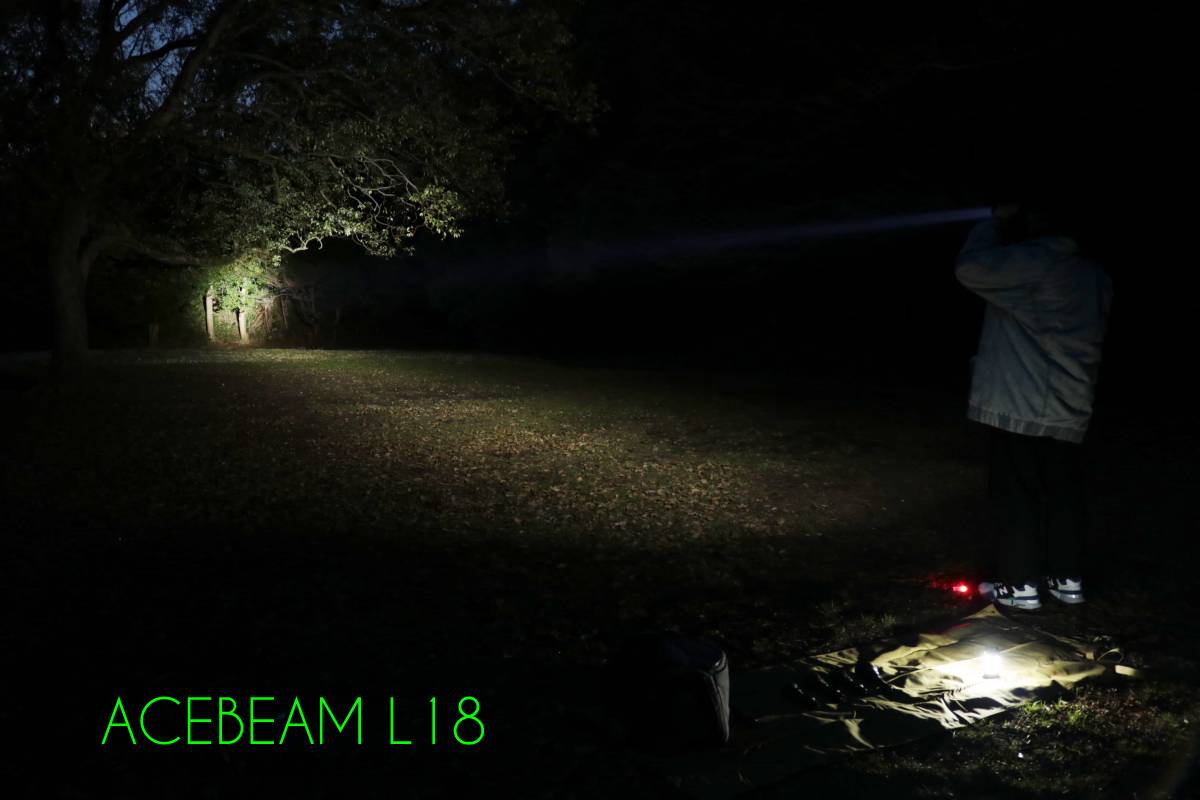 久しぶり～の屋外照射！ ACEBEAM L18 L19 L35 ＆NITECORE P10i P30i