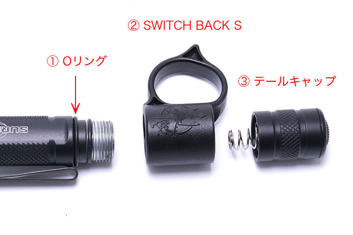 THYRM SWITCH BACK S シュアファイアEDCLシリーズ用タクティカル THYRM SWITCH BACK S シュアファイアEDCLシリーズ用タクティカル