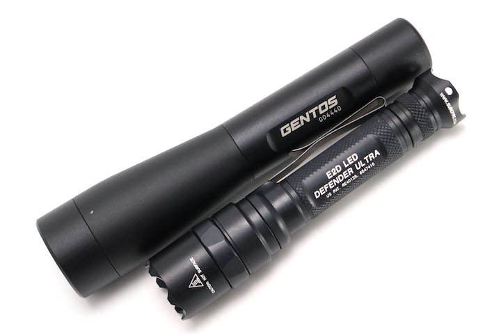 対決! SUREFIRE E2D LED DEFENDER ULTRA 対 GENTOS GF008RG 対決! SUREFIRE E2D LED DEFENDER ULTRA 対 GENTOS GF008RG