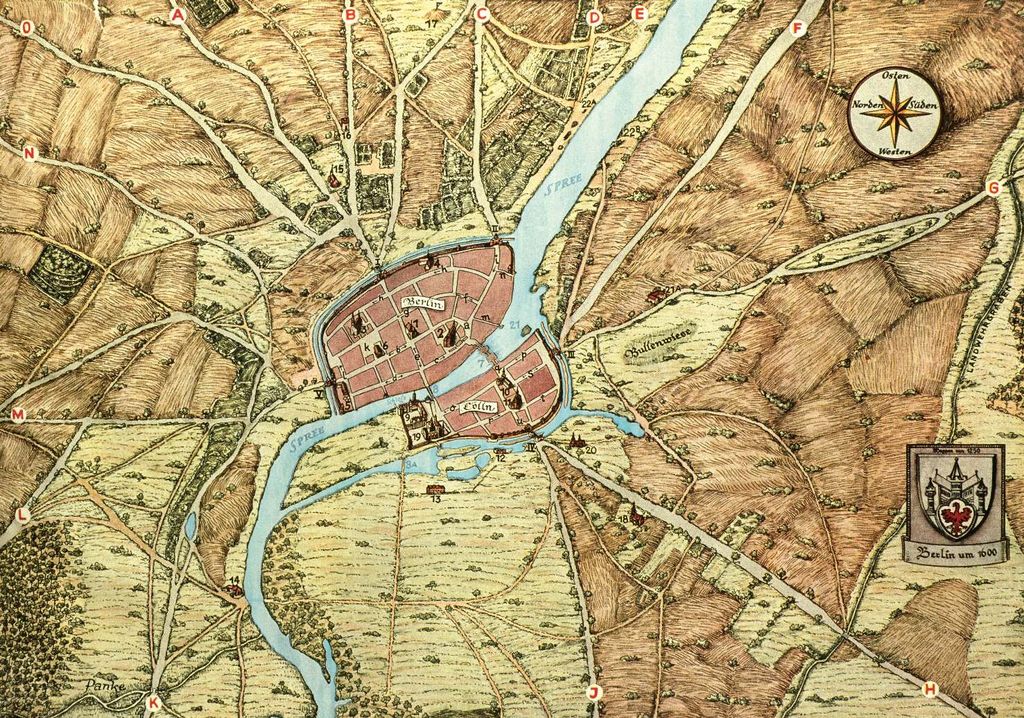 ベルリンの古地図（2）1600年・1647年 : 晩興想