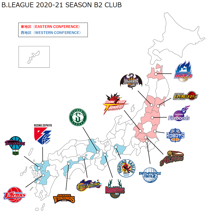 Bリーグのいろは 日本地図にbリーグチームのロゴを入れてみた 21シーズン版 新 メッタのバスケとゲームと日常と