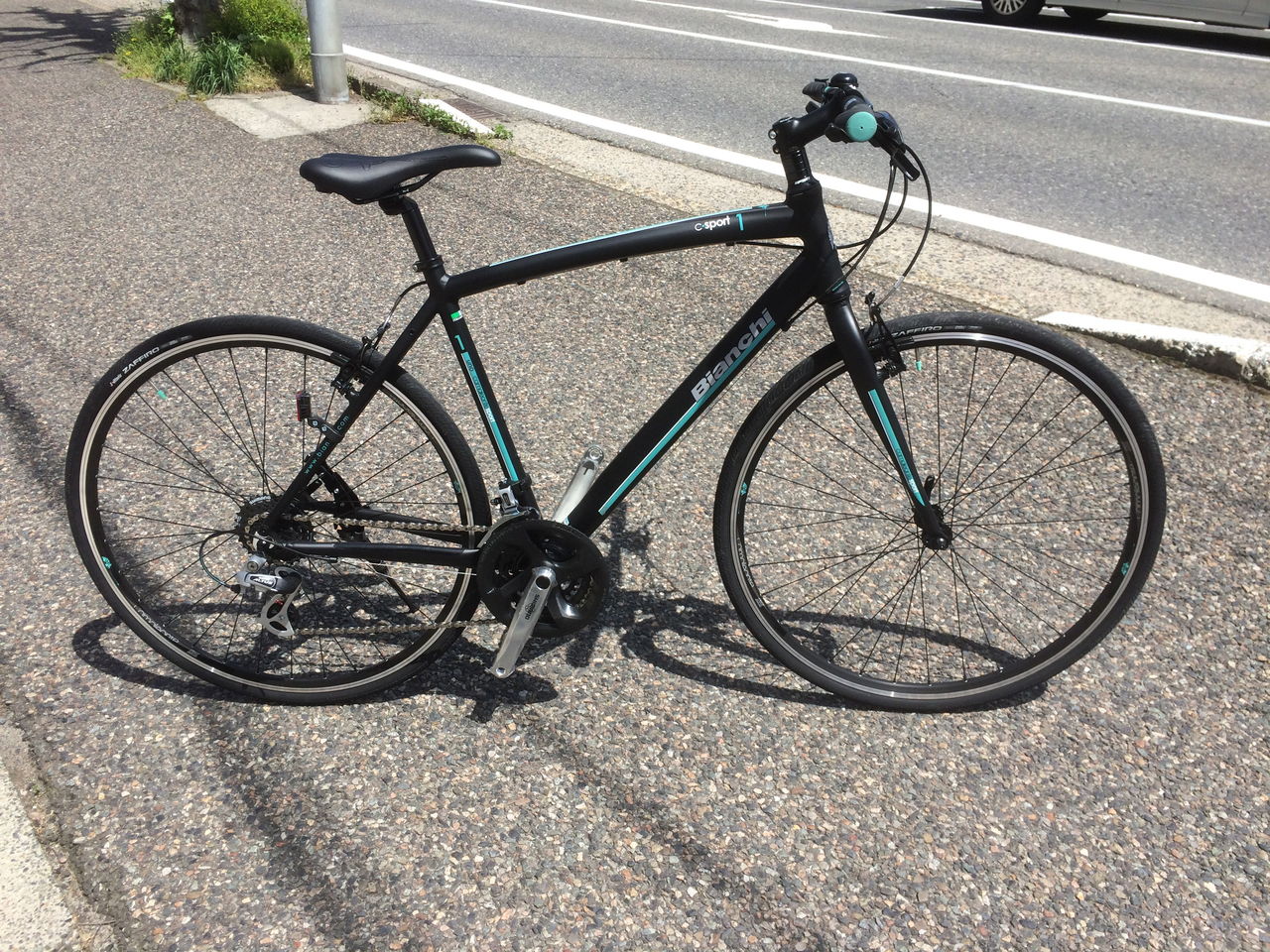 ビアンキ クロスバイク 黒 カメレオン1 自転車-