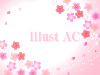 イラストac投稿画像 桜のイラストとフレーム 赤ずきんちゃんのかわいい素材