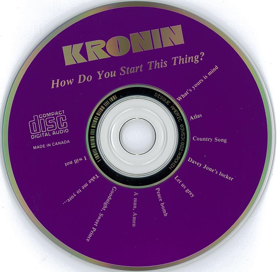 HR HM KRONIN How Do You Start This Thing 