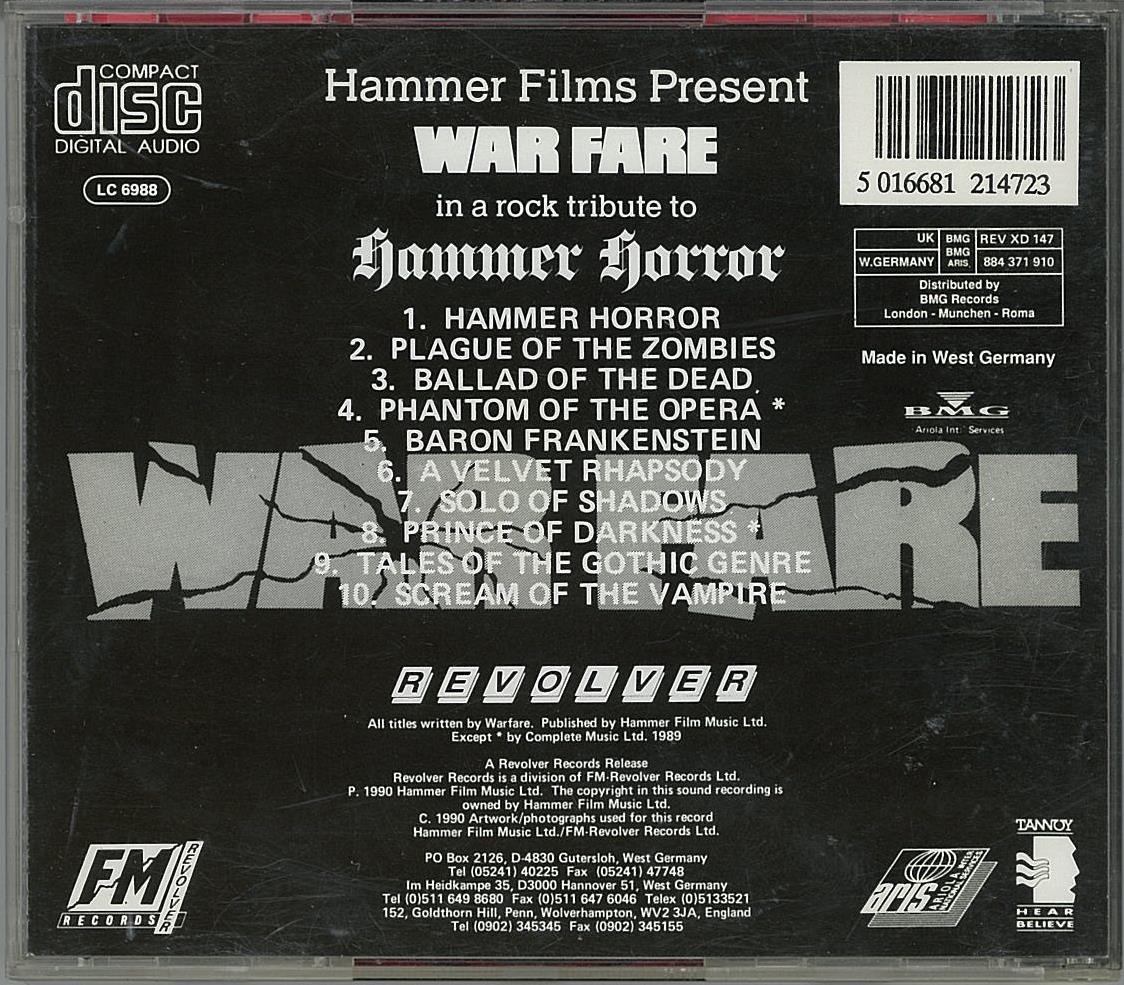 WARFARE/Hammer Horror : HR/HM 輸入オリジナル盤・廃盤ハンターの