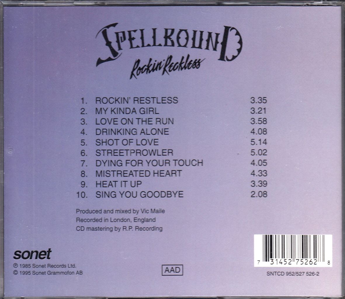 SPELLBOUND- Rockin' Reckless　北欧メタル SPELLBOUND-Rockin' Reckless : HR/HM 輸入オリジナル盤・廃盤