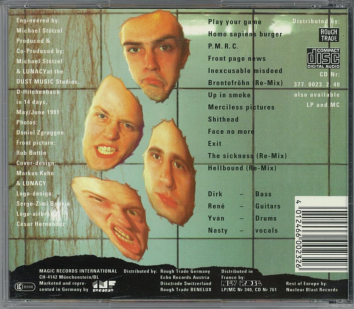 スラッシュメタル LUNACY/FACE NO MORE 1991年 オリジナル盤