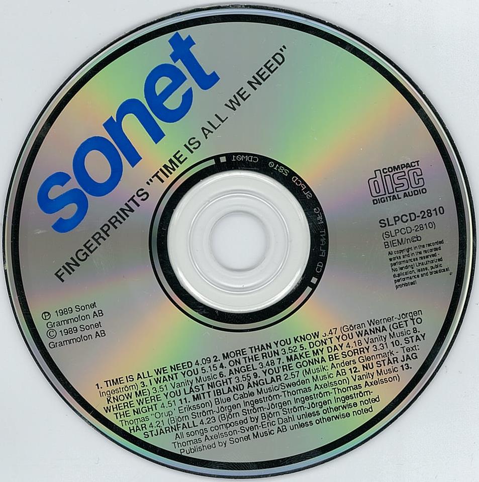 FINGERPRINTS/Time Is All We Need : HR/HM 輸入オリジナル盤