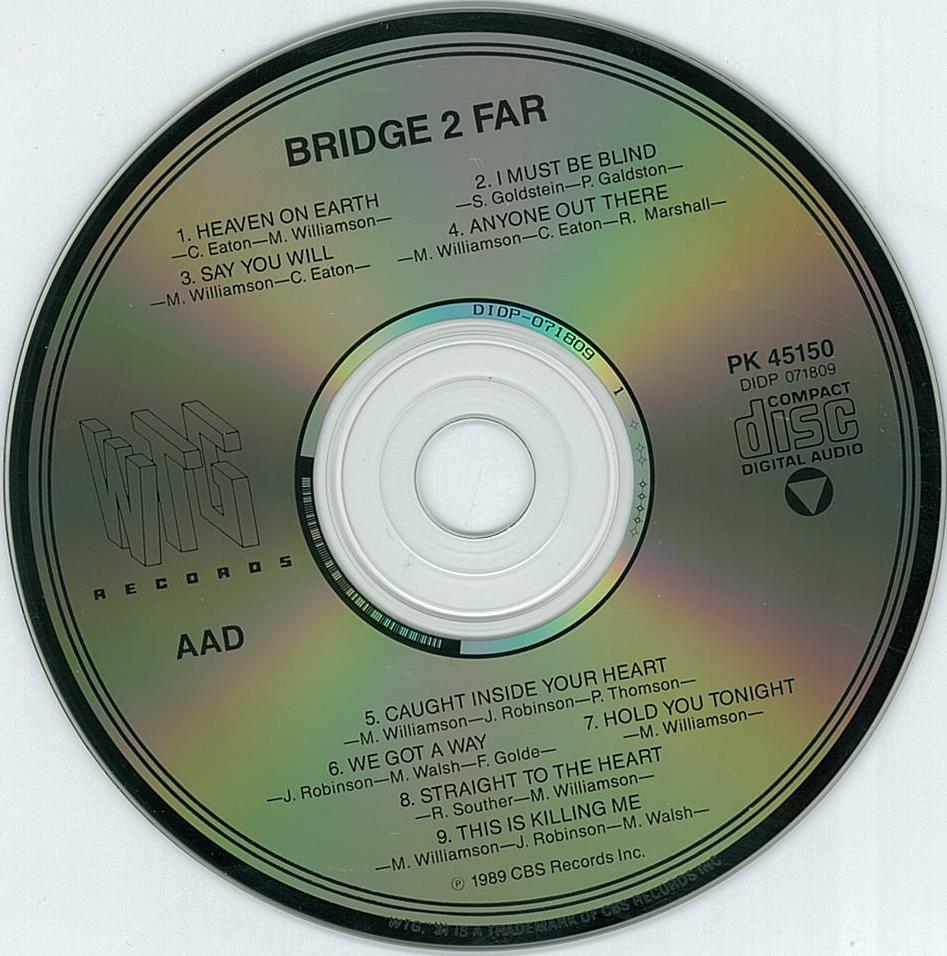 AOR/メロハー□BRIDGE 2 FAR / same (1989) レア廃盤 世界唯一の紙