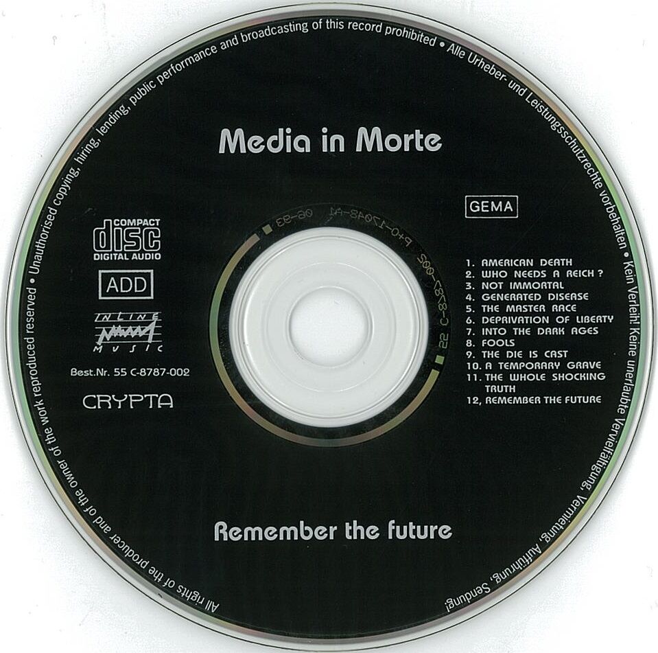 鬼レア美品❗️MEDIA IN MORTE/Remember the Future デスメタル MEDIA IN MORTE/ remember the future 1993年