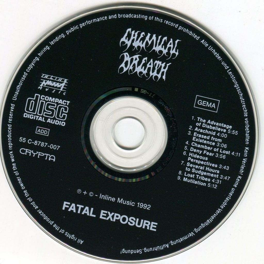 CHEMICAL BREATH / Fatal Exposure : HR/HM 輸入オリジナル盤