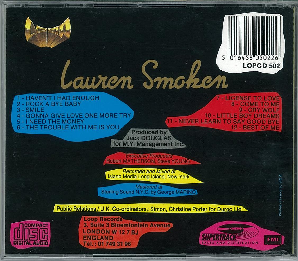 極希少◇メロハー,AOR◇LAUREN SMOKEN/LAUREN SMOKEN 極希少◇メロハー