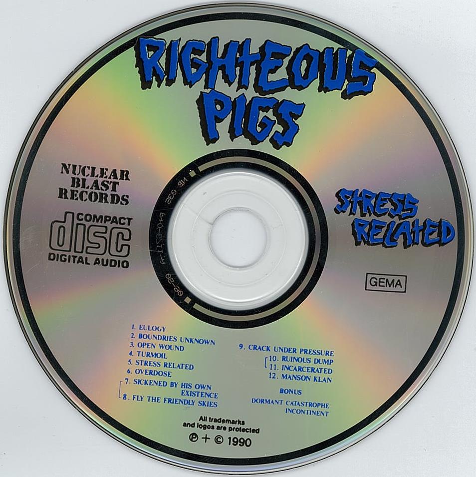 RIGHTEOUS PIGS/Stress Related : HR/HM 輸入オリジナル盤・廃盤