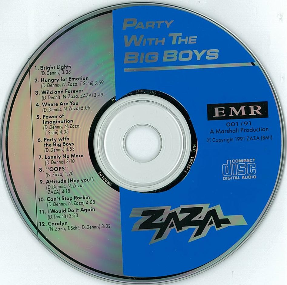 Zaza - Party With the Big Boys CD. Heavy Harmonies Discography