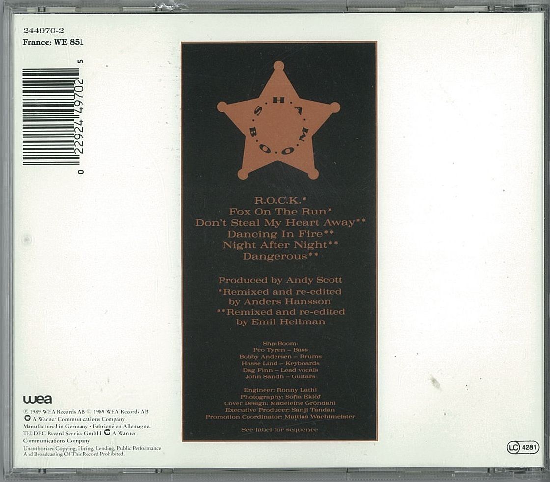 SHA-BOOM/Danving In Fire・The Remix Album : HR/HM 輸入
