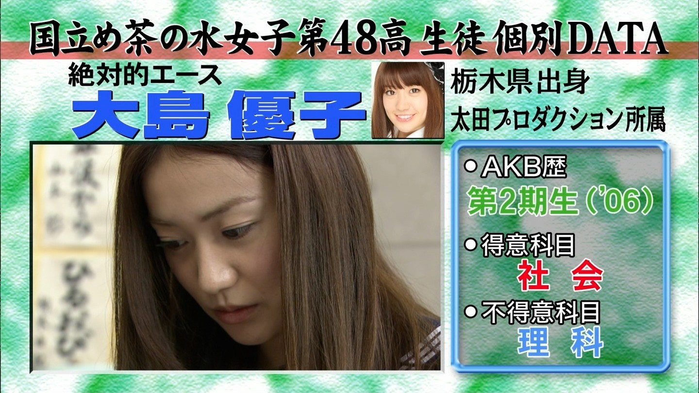 Akb48タイムズ Akb48まとめ めちゃイケ Akb48大島優子は頭良いフリしてるだけだと思ってた Livedoor Blog ブログ