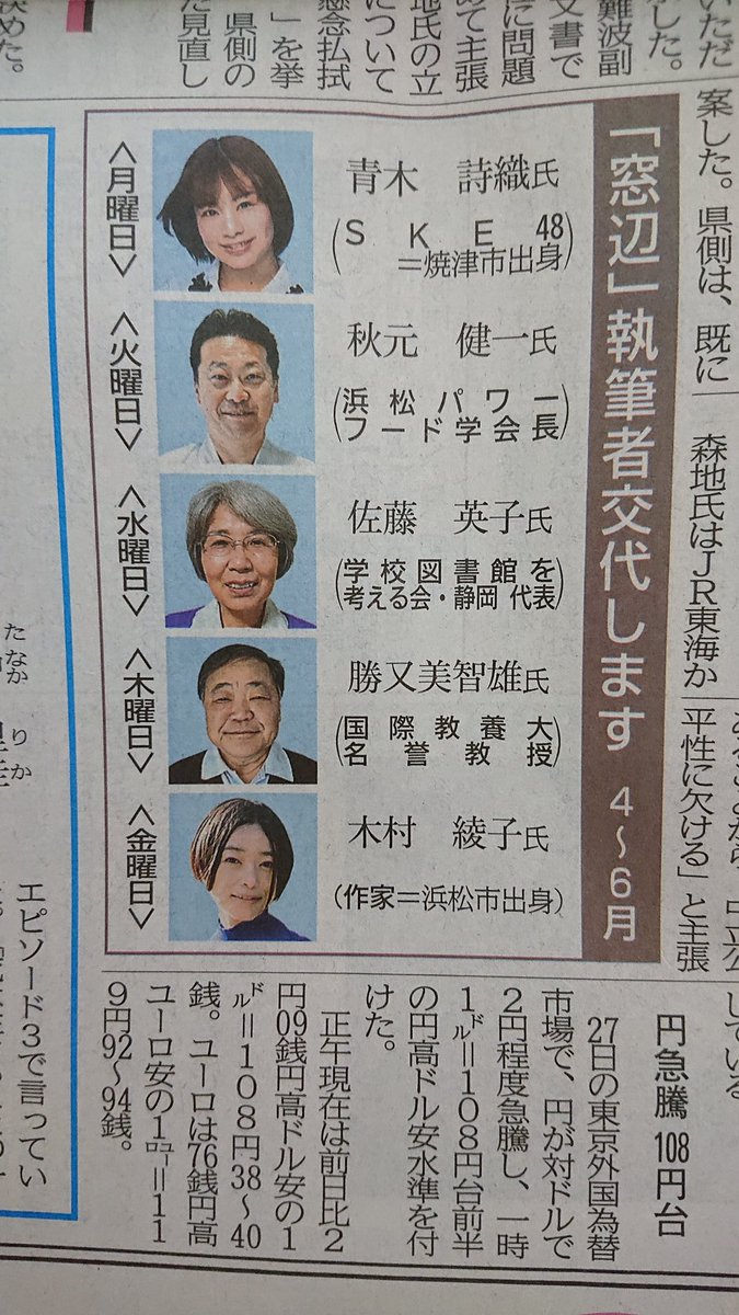 無料ダウンロード 静岡新聞 窓辺 若月 無料ダウンロード 静岡新聞 窓辺 若月
