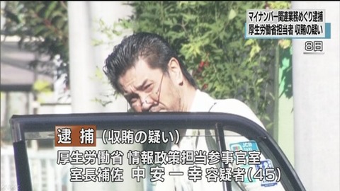 マイナンバー汚職事件 中安一幸容疑者 学歴は大学行かず高卒 これが厚生労働省の官僚www 経歴プロフィール 顔写真画像あり 2ch また逮捕者か マイナンバー失敗だろ Newsまとめもりー 2chまとめブログ マイナンバー汚職事件 中安一幸容疑者 学歴は大学行かず高卒 これが厚生労働省の官僚www 経歴プロフィール 顔写真画像あり 2ch また逮捕者か マイナンバー失敗だろ Newsまとめもりー 2chまとめブログ